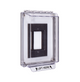 Universal Stopper Low Profile, with Backplate for Flush Devices, Clear - STI-14300NC Universal Stopper Low Profile, with Backplate for Flush Devices, Clear - STI-14300NC